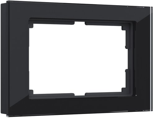 Рамка универсальная Werkel Favorit для 1-м. 2 мод. розетки стекло черный картинка